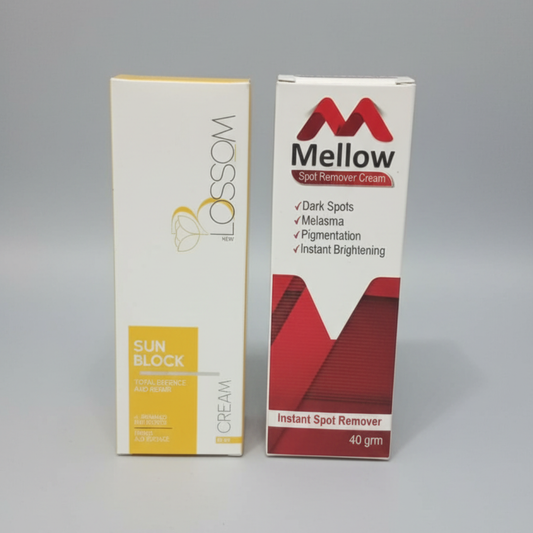 Blossom Sunblock + Mellow Spot Removal Cream